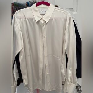 Frame Silk Cream Button Down Shirt